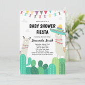 ラマ カクタス ベイビー シャワー 招待状 (スタンド正面)