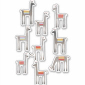 ラマ・カワイイお洒落 シール (正面)