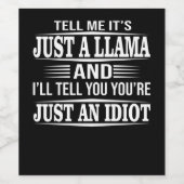 ラマ・ギフト |ただのラマだと教えて ワインラベル (シングルラベル)