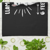 ラマ・ギフト |ラマおもしろいステイ6足ティ遠くにー キッチンタオル (折り畳み)