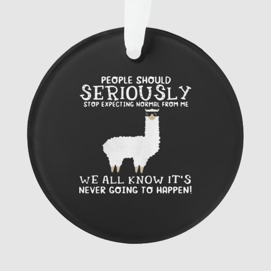 ラマ・ギフト |人々は真剣に オーナメント (正面)