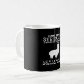 ラマ・ギフト |人々は真剣に コーヒーマグカップ (正面左)