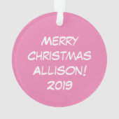 ラマ・クリスマス・キッズ可愛おもしろいい オーナメント (裏面)