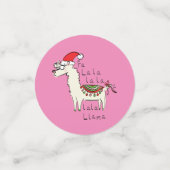 ラマ・クリスマス・キッズ可愛おもしろいい コンフェッティ (スモール正面)