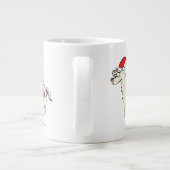 ラマ・クリスマス・キッズ可愛おもしろいい ジャンボコーヒーマグカップ (裏面)