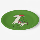 ラマ・クリスマス・キッズ可愛おもしろいい ペーパープレート (アングル)