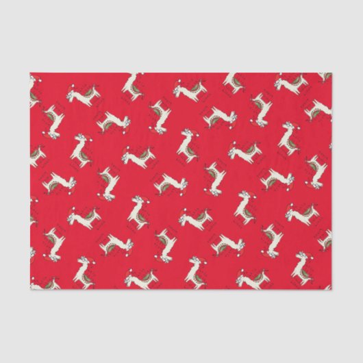 ラマ・クリスマス・キッズ可愛おもしろいい 薄葉紙 (正面)