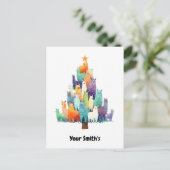 ラマ・クリスマス シーズンポストカード (スタンド正面)