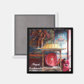 ラマ，ゴング&電話 – カトマンズ，ネパール マグネット (正面/裏面)