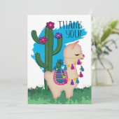 ラマ・サンキュー | テキストの追加 サンキューカード (スタンド正面)