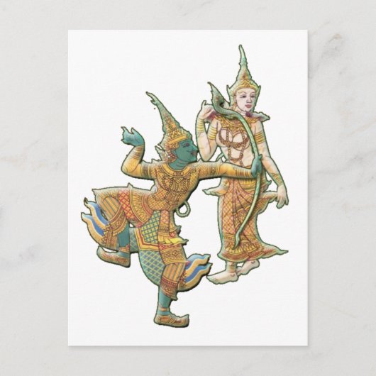 ラマ・シタ – ラマヤナ・ヒンドゥー教の女神 ポストカード (正面)