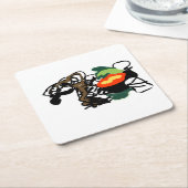 ラマ・ジョイ スクエアペーパーコースター (アングル)