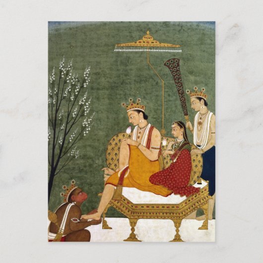 ラマ・チャンドラとしてのヴィシュヌの第七の転生 ポストカード (正面)