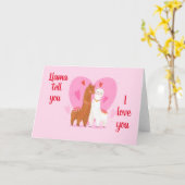 ラマ テル ユー 折りたたみ グリーティング カード (黄色い花)