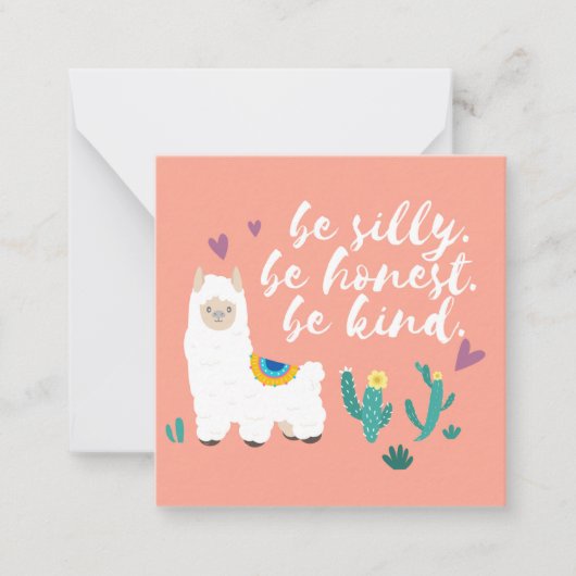 ラマ ノートカード (正面)