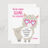 ラマ・バレンタイン遊の土産カード エンクロージャーカード (正面/裏面)