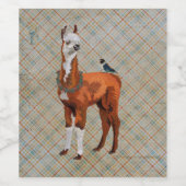 ラマ&バードプレイド ワインラベル (シングルラベル)