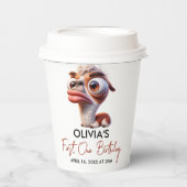 ラマ・フィエスおもしろいタ・カリカチュア1歳 紙コップ (正面)