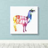 ラマ。プロブラマではない。プロブラマ禁止。おもしろい諺 キャンバスプリント (インサイチュ (ウッドフロア))