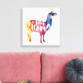 ラマ。プロブラマではない。プロブラマ禁止。おもしろい諺 キャンバスプリント (インサイチュ (リビング))