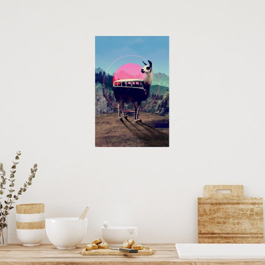 ラマ ポスター (キッチン)