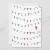 ラマ&ママベイビーシャワー招待状ミント 招待状 (裏面)