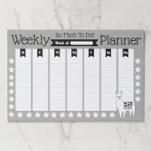 ラマ&モダンスターズウィークリープランナー ペーパーパッド (正面)