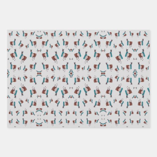 ラマ ラッピングペーパーシート (正面)