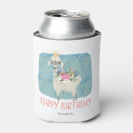 ラマ ラブ ウォーターカラー かわいい おもしろい 誕生日パーティー 缶クーラー