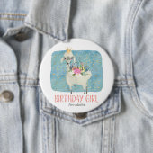 ラマ ラブ ウォーターカラー かわいい 誕生日 パーティー 女子 缶バッジ (インサイチュ)