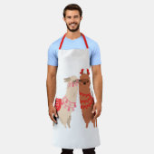 ラマ・ラブ エプロン (着用した状態)