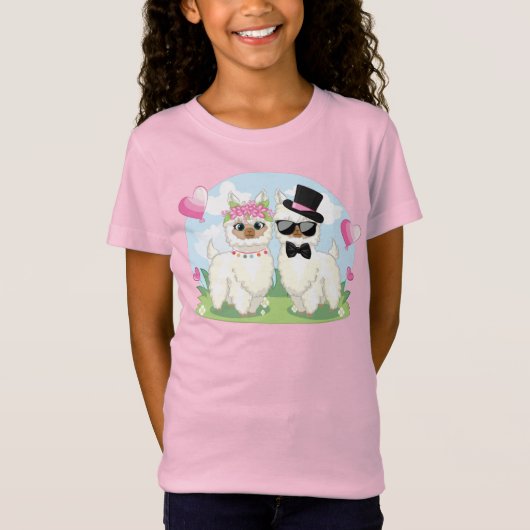 ラマ·ラブ·ラマ·カップルTシャツ Tシャツ (正面)