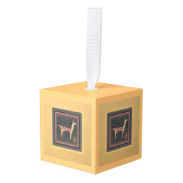 ラマ・ラマ・ラマ・ラマ！お洒落 キューブオーナメント