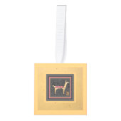 ラマ・ラマ・ラマ・ラマ！お洒落 キューブオーナメント (正面)