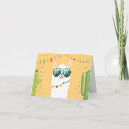 ラマ ラーマ 感謝カード フィエスタ パーティー アルパカ