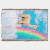 ラマ·リッキング·レインボー スローブランケット (正面)