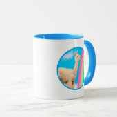 ラマ·リッキング·レインボー マグカップ (正面右)