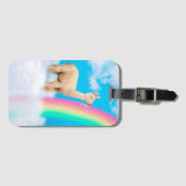 ラマ・リッキング・レインボー ラゲッジタグ (正面横)