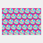 ラマ·リッキング·レインボー ラッピングペーパーシート (正面3)