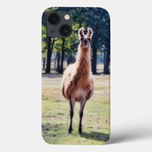 ラマ ワイルド キュート アニマル アート スマホ ケース Case-Mate iPhoneケース (裏面)