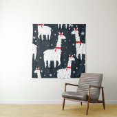 ラマ, 手描きの背景。カラフルなシームレスパターン動物, 雪。装飾的なかわいい壁紙。重なり合う背景ヴ タペストリー (インサイチュ)