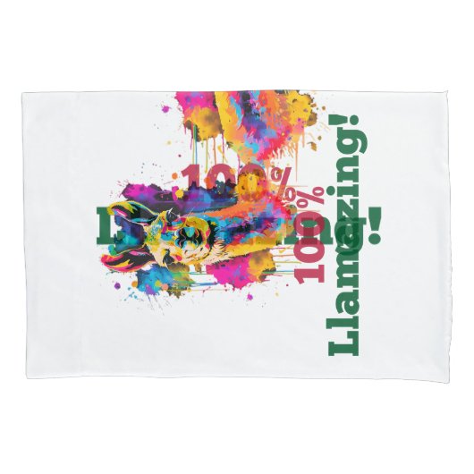 ラマ 枕カバー (正面左)