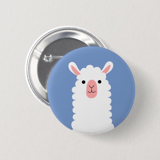 ラマ 缶バッジ (正面&裏面)