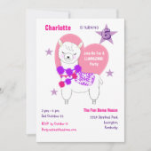 ラマLLAMAZINGガールズカワイバースデーパーティー 招待状 (正面)