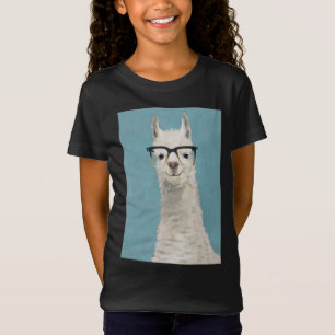 ラマSpecs -正方形 Tシャツ