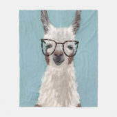 ラマSpecs -特大ガラス フリースブランケット (正面)