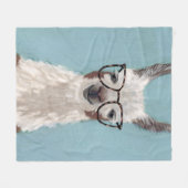 ラマSpecs -特大ガラス フリースブランケット (正面(横))