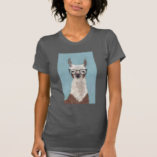 ラマSpecs -特大ガラス Tシャツ