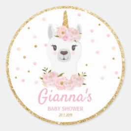 ラマUnicornありがとうステッカーラベルパーティーの好意 ラウンドシール