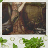 ラミアと兵士ジョン・ウィリアム・ウォーターハウス キッチンタオル (折り畳み)